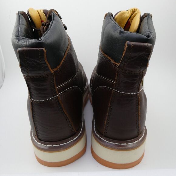 SUREWAY Mens Heavy Duty Soft Composite Steel Toe Work Boots  US:11 DK Brown